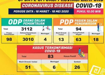 Pasien Positif Corona Lampung Tambah 16 Orang, Berikut Ini Riwayatnya
