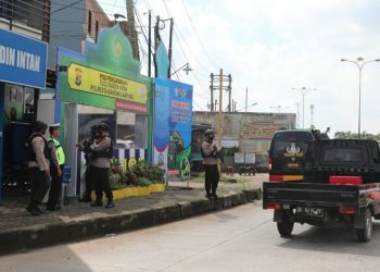 Arus Balik,  Detasemen Gegana Polda Lampung Lakukan Patroli