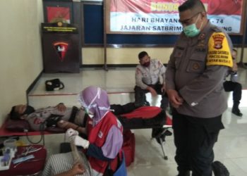 Hari Bhayangkara ke-74, Brimobda Lampung Gelar Donor Darah