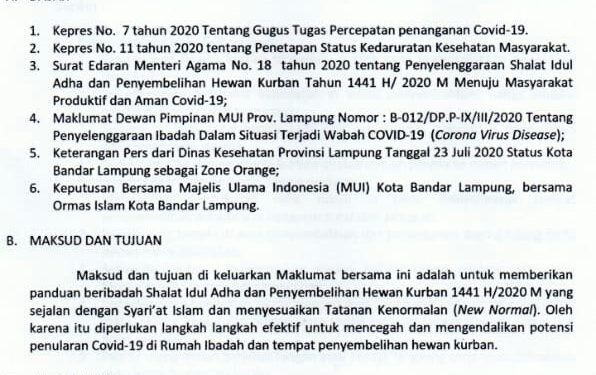 MUI : Shalat Idul Adha Tidak Boleh Di Lapangan
