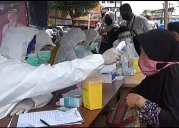 2 Orang Reaktif, Berikut Rincian Hasil Rapit Test Pasar Tradisional