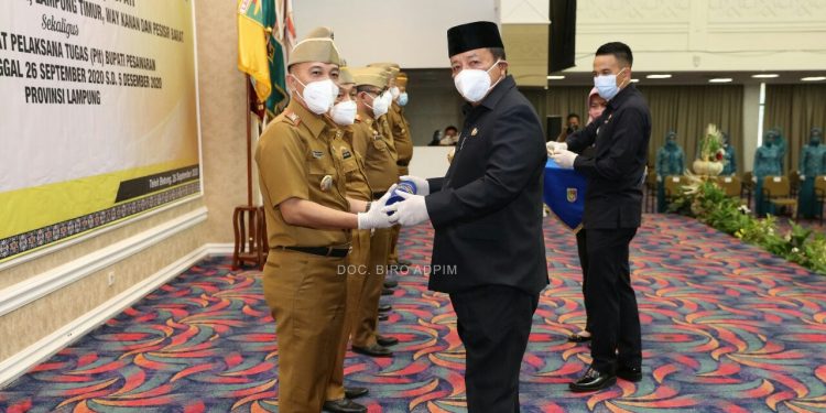 Kukuhkan 5 Pjs Bupati, Pesan Gubernur Arinal Sukseskan Pilkada Dan Selamatkan Masyarakat Dari Covid-19