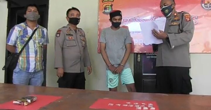 Polsek Panjang Ringkus Juru Parkir Pasar Panjang Yang Nyambi Edarkan Narkoba