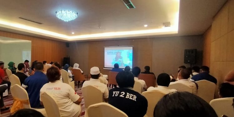 Tim Kemenangan Yutuber Adakan Nobar Debat Calon Wakil Walikota Bandar Lampung