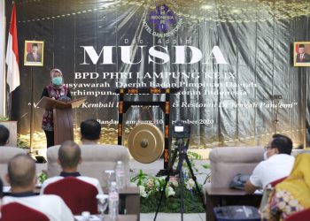 Wagub Chusnunia Chalim Buka Musda Ke-9 BPD-PHRI Lampung