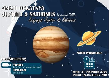 Malam ini, OAIL ITERA Amati Fenomena Langka Konjungsi Jupiter-Saturnus
