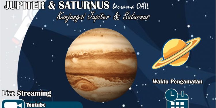 Malam ini, OAIL ITERA Amati Fenomena Langka Konjungsi Jupiter-Saturnus