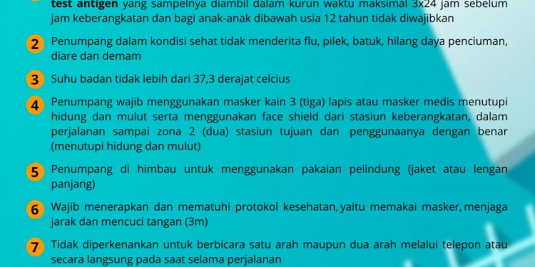 Protokol Kesehatan KA Jarak Jauh Terbaru, Rapid Test Antigen Hingga Dilarang Bicara dalam Kereta