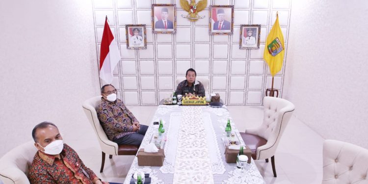 Gubernur Arinal Ikuti Pertemuan Tahunan Industri Jasa Keuangan secara Virtual, yang Dihadiri Presiden