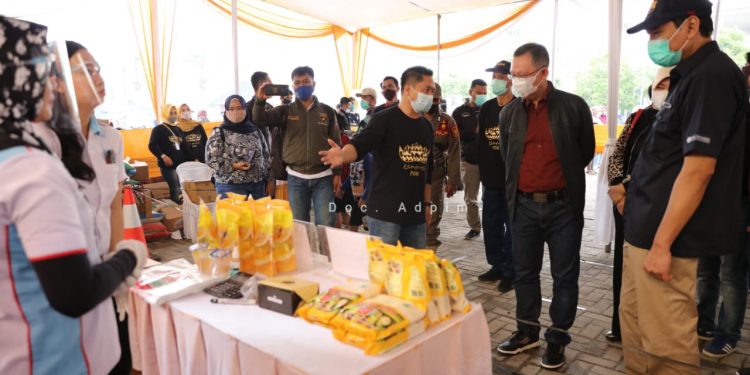 Operasi Pasar TPID Lampung Terapkan Protokol Kesehatan Pencegahan Covid-19