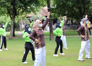 Riana Arinal Beri Motivasi Kepada Peserta Yang Ikuti Seleksi Festival Olahraga Rekreasi Nasional VI di Palembang