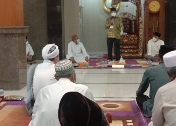 Wali Kota  Herman HN Ingatkan Jamaah Masjid Besar Nurul Yaqin untuk Terapkan Protokol Kesehatan