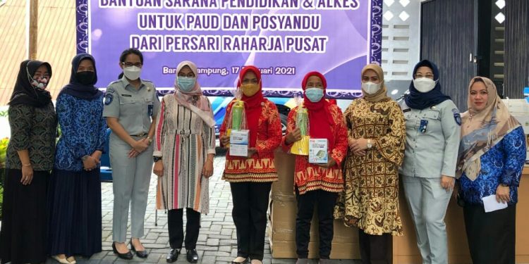 Jasa Raharja Lampung Salurkan Bantuan Persari Raharja Pusat Kepada PAUD dan Posyandu