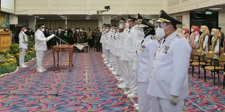 Gubernur Lampung Lantik 7 Kepala Daerah Terpilih Pilkada 2020