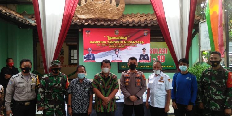 Kapolsek Kedaton Resmikan Kampung Tangguh Nusantara di Sepang Jaya