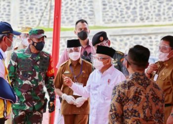 Wapres K.H. Ma’ruf Amin Tinjau Bendungan Way Sekampung, Progres Sudah 92,33% 