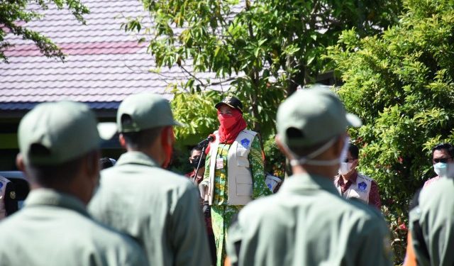 Walikota Eva Dwiana Kembali Gelar Apel Siaga Covid-19 Guna Percepat Zona Hijau