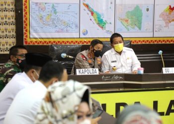 Gubernur Arinal dan Kapolda Ikut Rakor Terkait Kesiapan Pengamanan Idul Fitri 1442 H