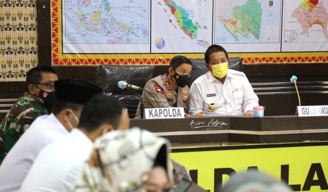 Gubernur Arinal dan Kapolda Ikut Rakor Terkait Kesiapan Pengamanan Idul Fitri 1442 H