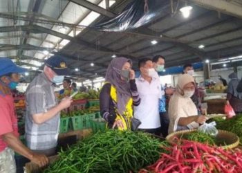 Jaga Stabiltas Harga Bahan Pokok , Pemprov Lampung Sidak Di Pasar Pasir Gintung
