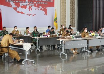 Gubernur Arinal Bersama Jajaran Forkopimda Ikuti Arahan Presiden tentang Pengetatan dan Pemeriksaan Arus Balik