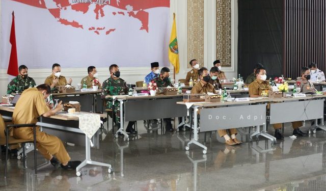 Gubernur Arinal Bersama Jajaran Forkopimda Ikuti Arahan Presiden tentang Pengetatan dan Pemeriksaan Arus Balik