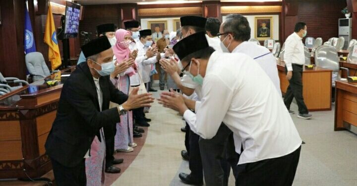 Gelar Halalbihalal, Rektor Karomani Ajak Civitas Akademika Bersinergi Wujudkan PTNBH Unila