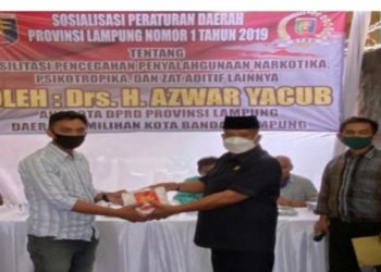 Anggota DPRD Lampung Azwar Yacub Ajak Masyarakat Berperan Cegah Peredaran Narkotika