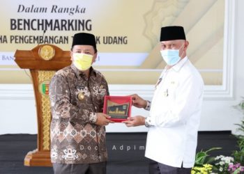Arinal Djunaidi Sambut Baik Kunjungan Gubernur Sumatera Barat Untuk Studi Pengembangan Budidaya Udang