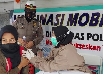 Kebut Vaksinasi Covid-19, Polda Lampung Kerahkan Vaksinasi Mobile ke Daerah-Daerah