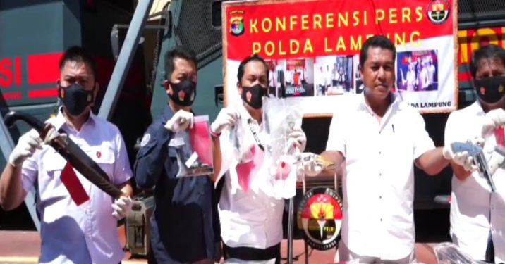 Polda Lampung Amankan 124 Tersangka Tindak Kejahatan, 41 Pelaku Ditembak
