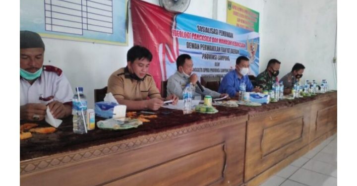 Ketua Komisi 3 DPRD Provinsi Lampung Sosialisasikan  Pembinaan Ideologi Pancasila dan Wawasan Kebangsaan