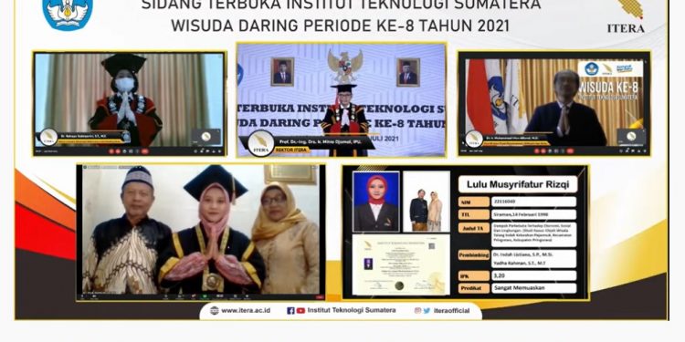 ITERA Wisuda 292 Lulusan Sarjana Secara Daring