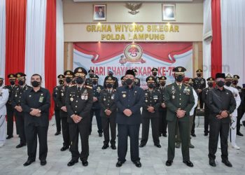 Gubernur Arinal Ikuti Upacara Hari Bhayangkara ke-75 yang Dipimpin Langsung oleh Presiden Joko Widodo dari Istana Negara