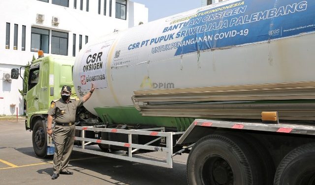 Gubernur Arinal Terima Bantuan Oksigen Cair dari PT. Pusri dan PT. OKI Pulp & Paper Sinarmas
