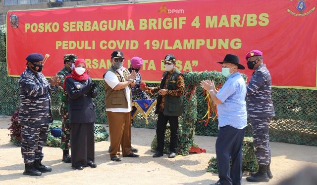 Gubernur Arinal Resmikan Dapur Umum Lapangan Brigif 4 Mars/BS Peduli Covid-19