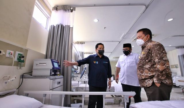 Gubernur Arinal bersama Menteri BUMN dan Menag Tinjau Asrama Haji Lampung sebagai Rumah Sakit Darurat Covid-19