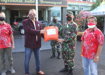 Kodim 0410/KBL Terima Bantuan Dari PSMTI Lampung Untuk Warga Terdampak Covid-19