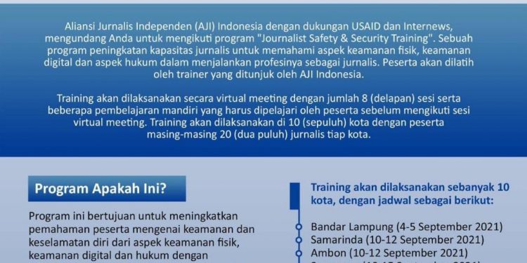 Angka Kekerasan Tinggi, AJI Latih Jurnalis Lampung Soal Keamanan dan Keselamatan Fisik-Digital