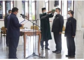 Gubernur Lampung Melantik dr. Lukman Pura Dan Achmad Chrisna Putra