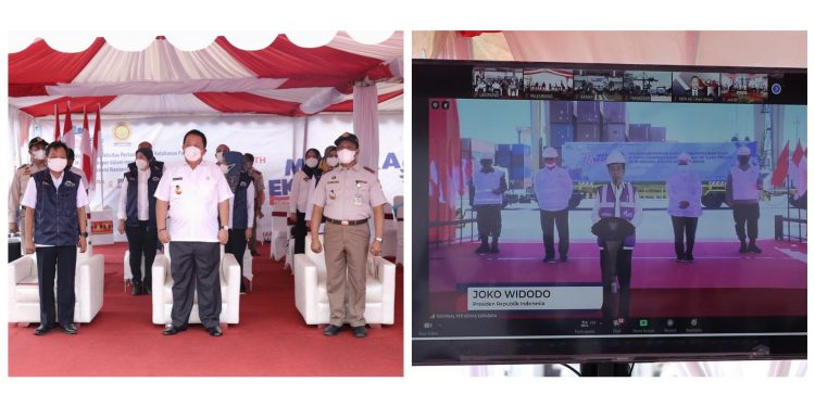 Gubernur Arinal Hadiri Launching Ekspor Komoditas Pertanian yang Dilakukan Serentak oleh Presiden Jokowi