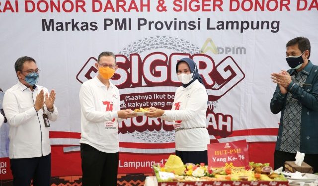 Riana Sari Arinal Resmikan Gerai Donor Darah dan Siger Donor Darah di Markas PMI Provinsi Lampung