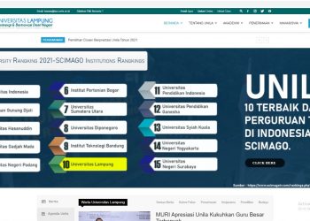 Website Unila.ac.id Raih Penghargaan Khusus