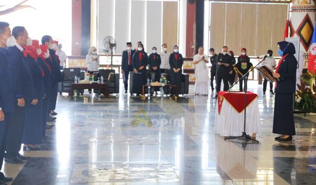 Riana Sari Arinal Lantik Pengurus Yayasan Jantung Indonesia Cabang Lampung Tengah 2021-2025