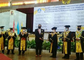Raih Rekor MURI Pengukuhan Guru Besar Terbanyak, Unila Kumpulkan 6 Rekor MURI