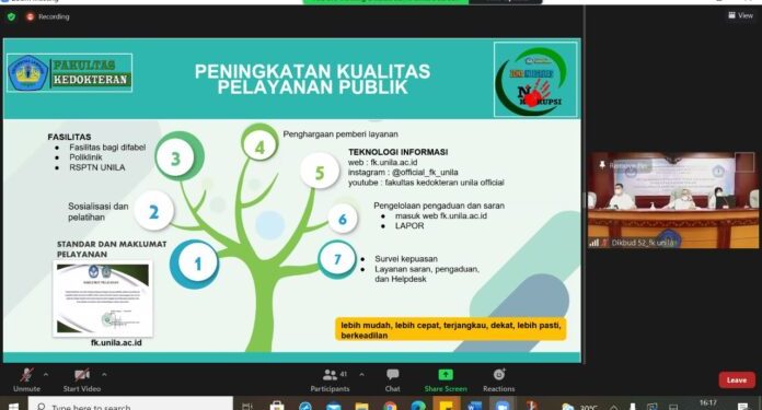 Evaluasi Zona Integritas Fakultas Kedokteran