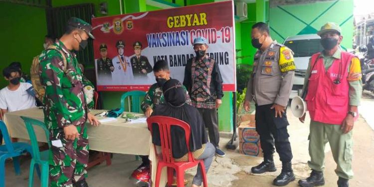 Kodim 0410/KBL Gelar Vaksinasi Di wilayah Teritorialnya