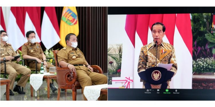 Gubernur Arinal Ikuti Acara Penyerahan DIPA dan TKDD Tahun 2022 secara Virtual oleh Presiden Joko Widodo