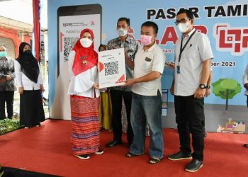 Pasar Tamin Jadi Piloting Pembayaran Digital QRIS di Bandar Lampung