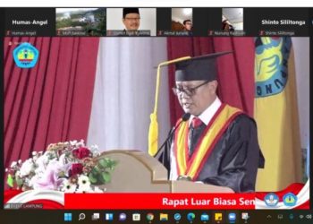 Unila Anugerahi Gelar Guru Besar Kapolda Banten Rudy Heriyanto Adi Nugroho